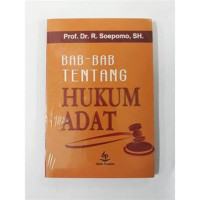 Image of BAB-BAB TENTANG HUKUM ADAT